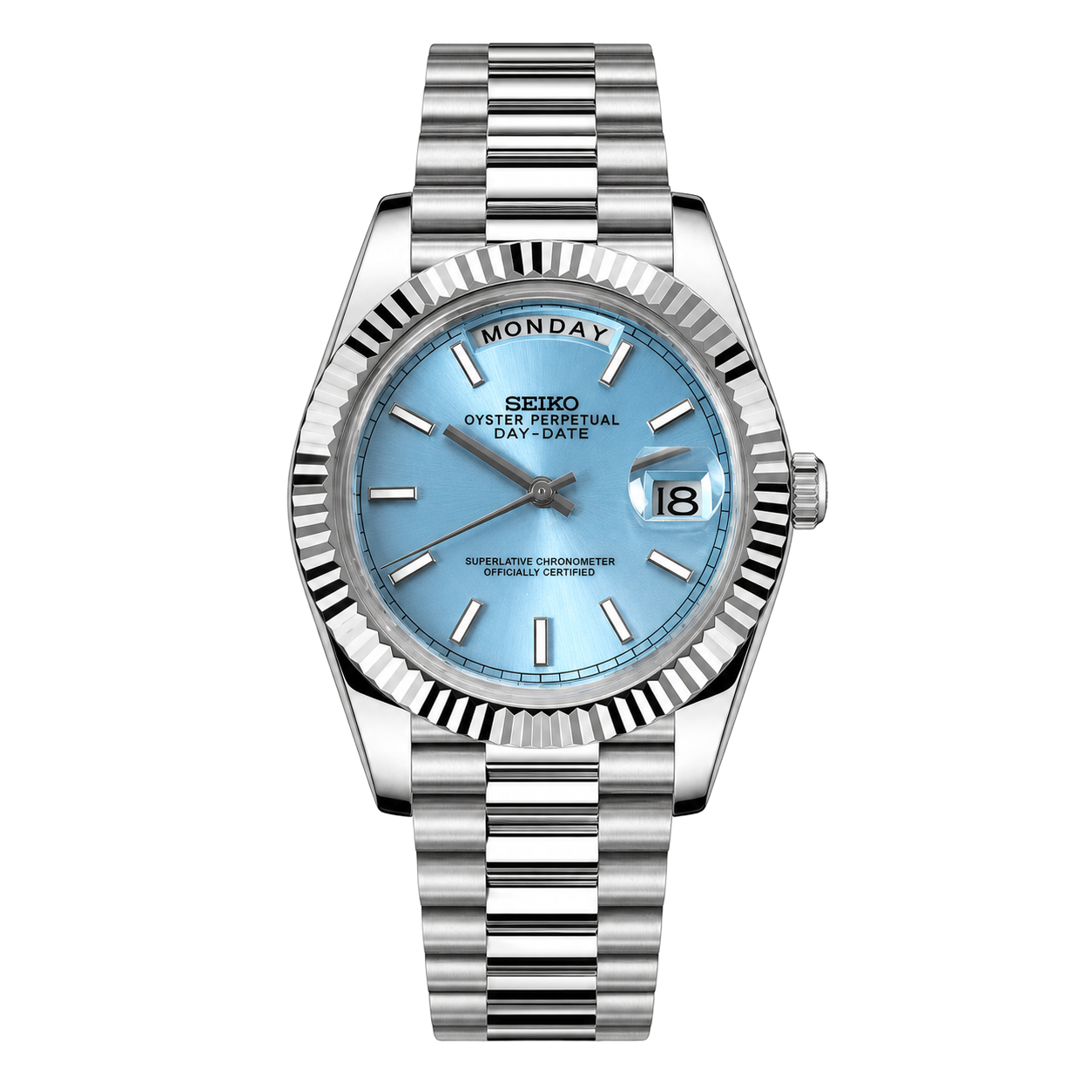 Seiko Mod Day-Date – Tiffany Blue watch