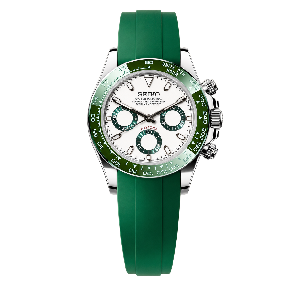 Seiko Mod Daytona - Alpine Green Racer watch
