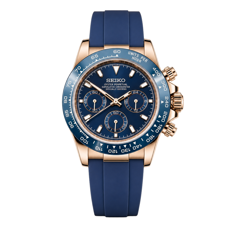 Seiko Mod Daytona - Deep Blue Racer Dial watch