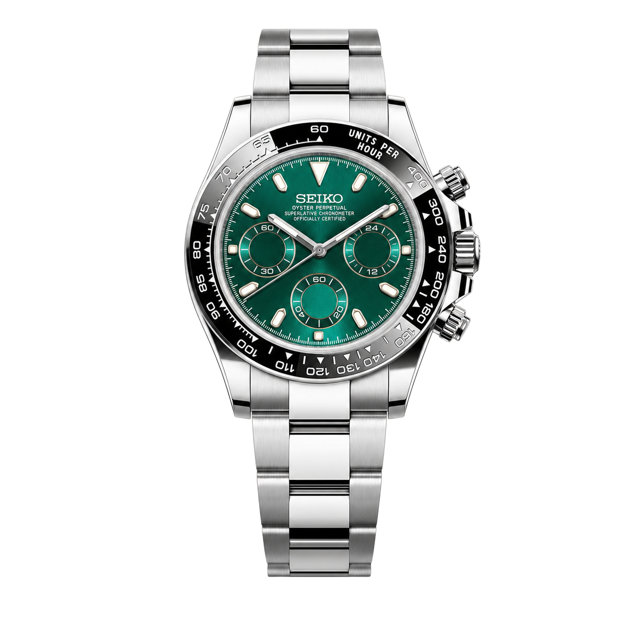 Seiko Mod Daytona - Emerald Green – Chrome Watches
