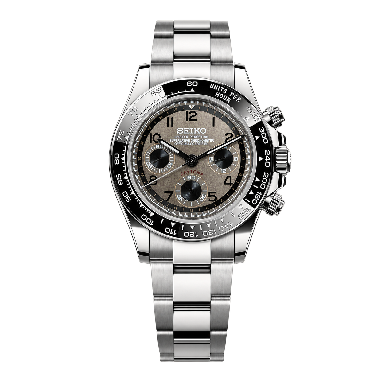 Seiko Mod Daytona - Gun Smoke watch