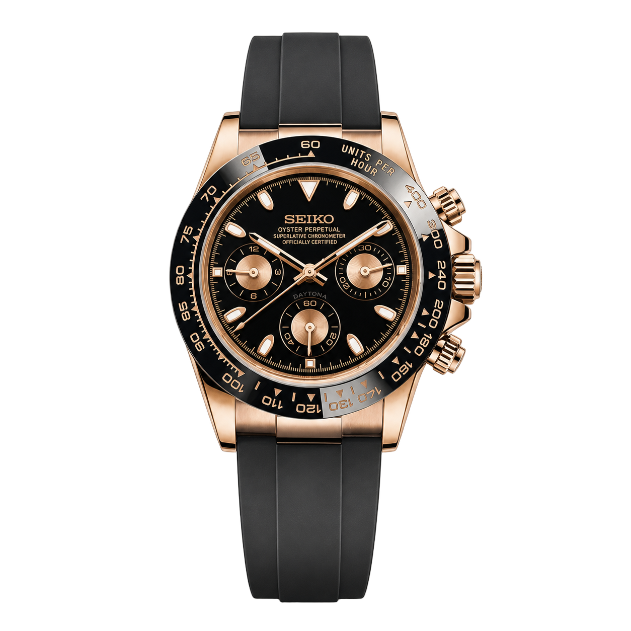 Seiko Mod Daytona - Rose Gold watch