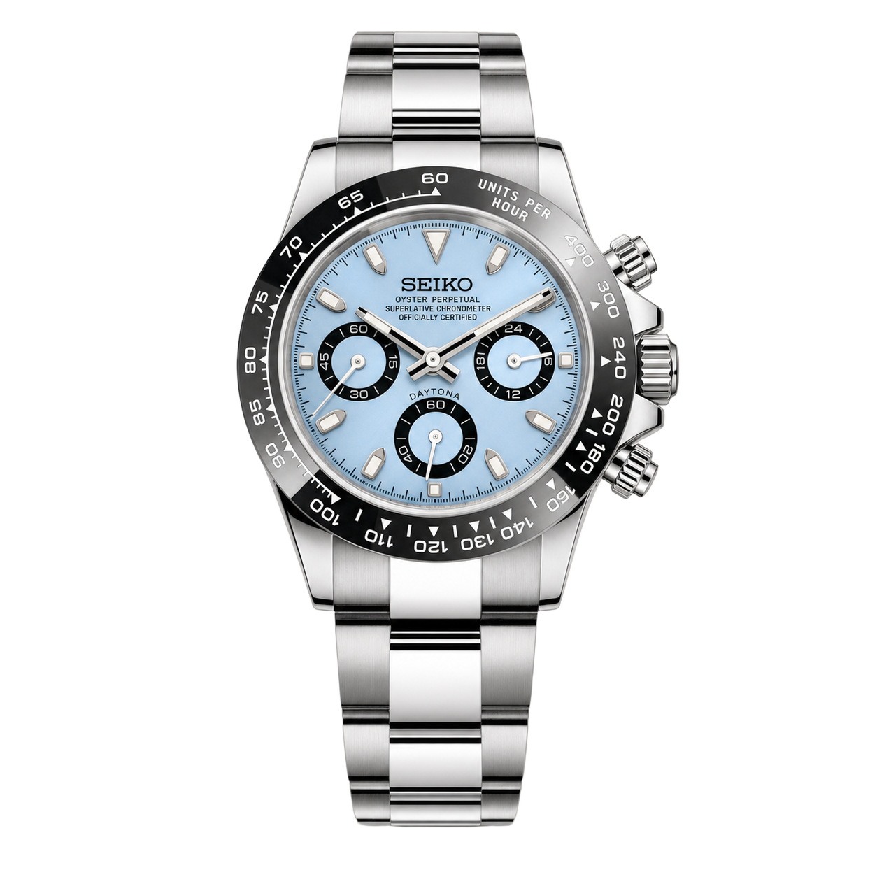 Seiko Mod Daytona - Sky Blue Racer Dial watch