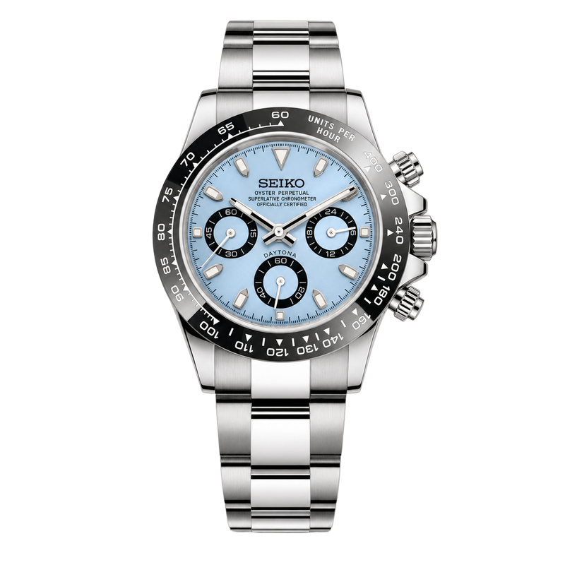 Seiko Mod Daytona - Sky Blue Racer Dial watch