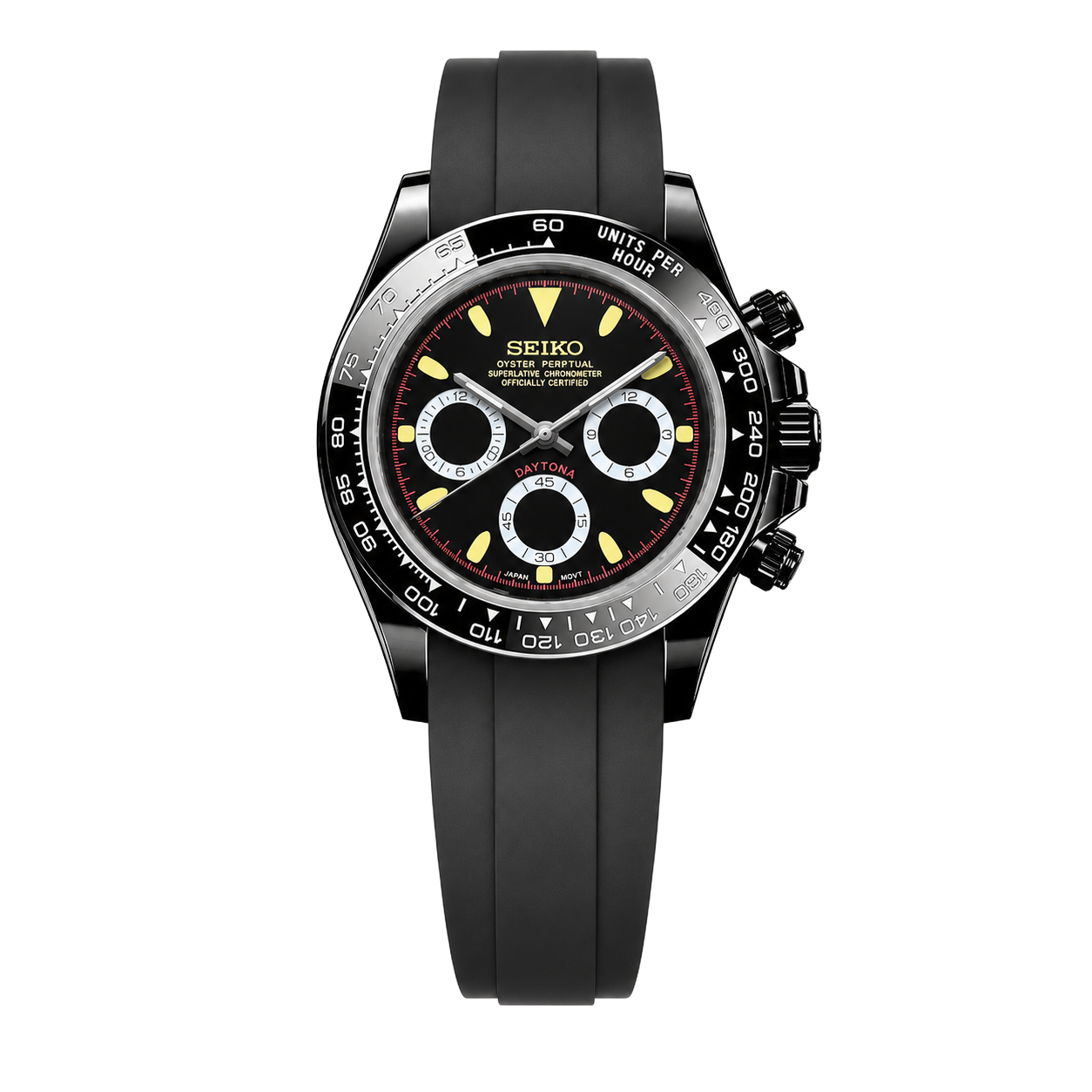 Seiko Mod Daytona - Stealth Spark watch