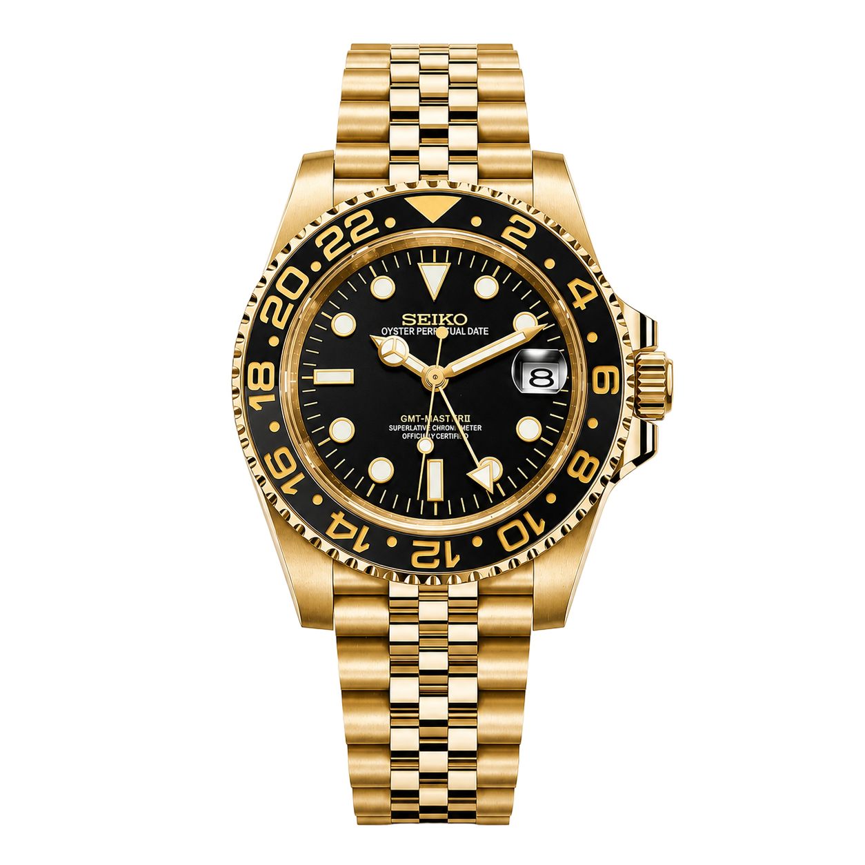 Seiko Mod GMT – Gold watch