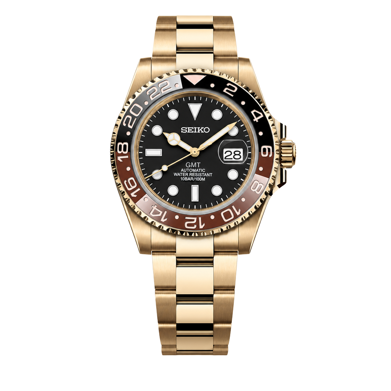 Seiko Mod GMT – Root Beer Gold watch