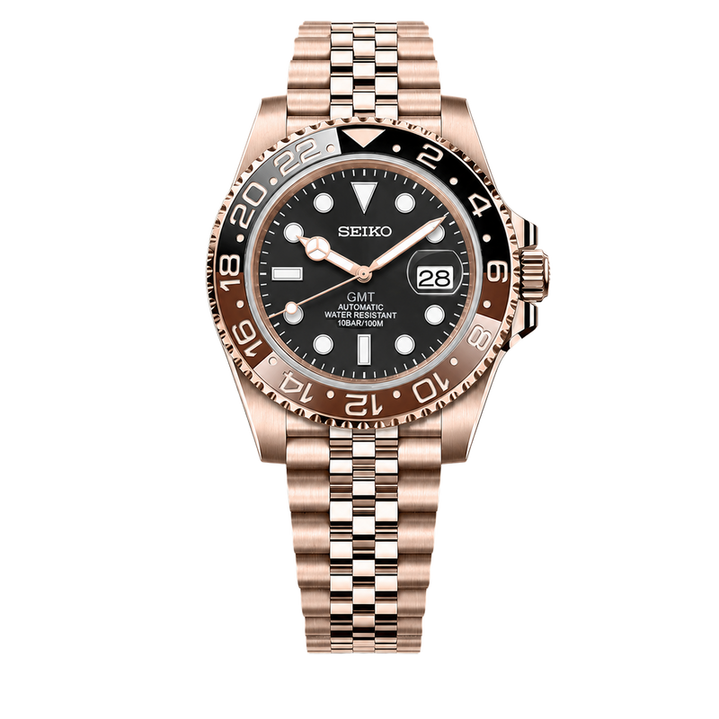 Seiko Mod GMT – Root Beer Rose Gold