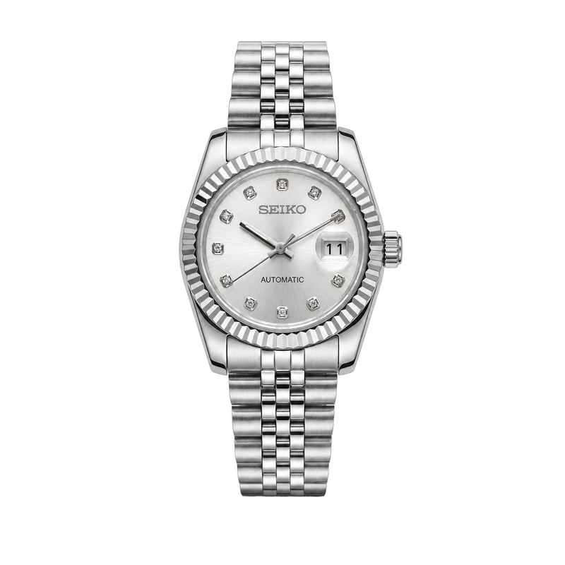 Seiko Mod Ladyjust – Silver Diamond watch
