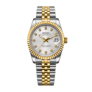 Seiko Mod Ladyjust – Two-Tone Silver Diamond watch