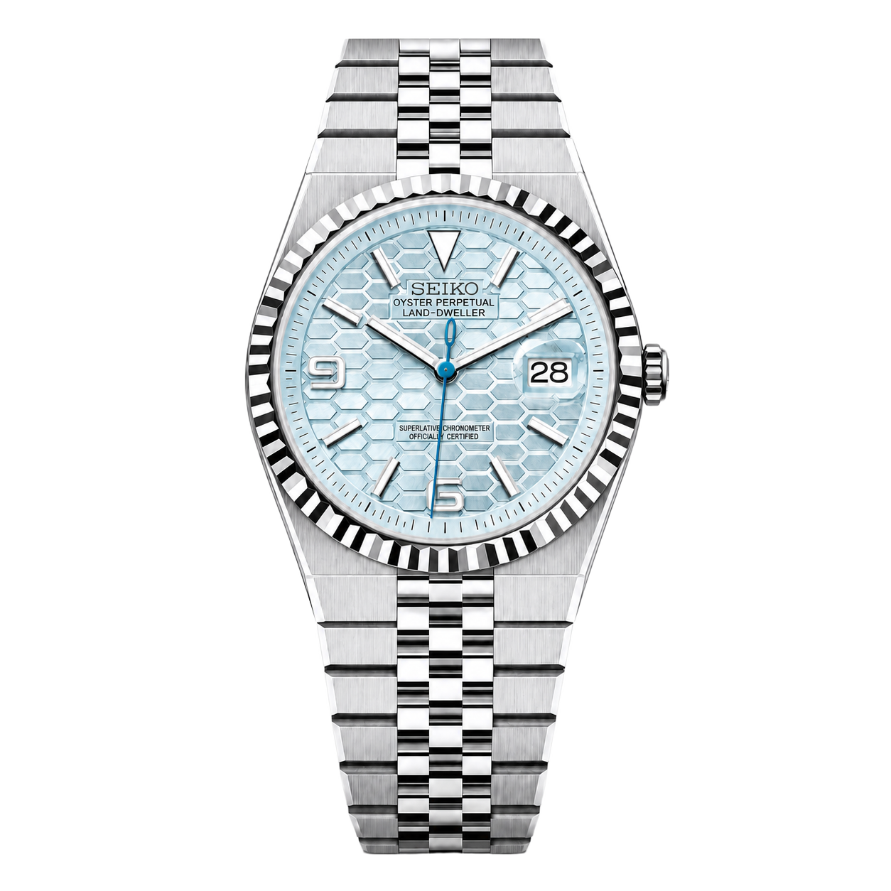 Seiko Mod Land Dweller - Baby Blue watch