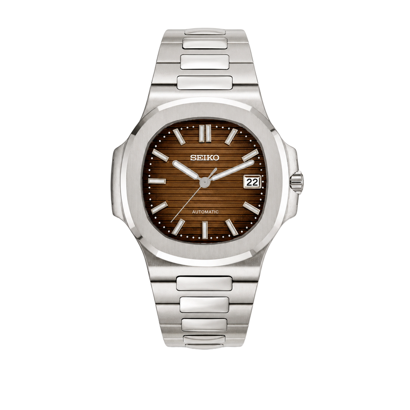 Seiko Mod Nautilus - Chocolate Sunburst watch