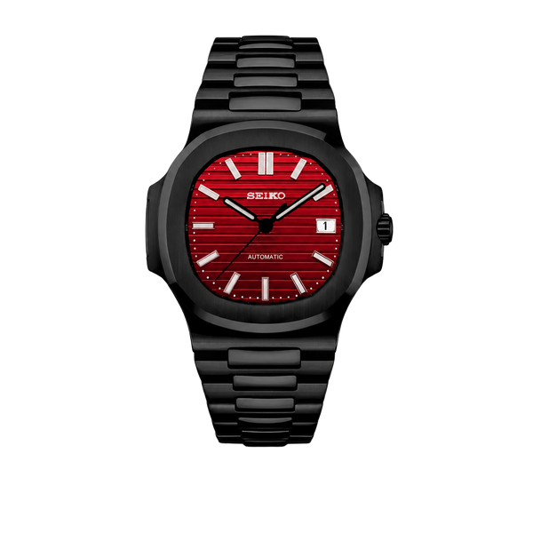 Seiko Mod Nautilus Rouge Inferno – Édition Noire