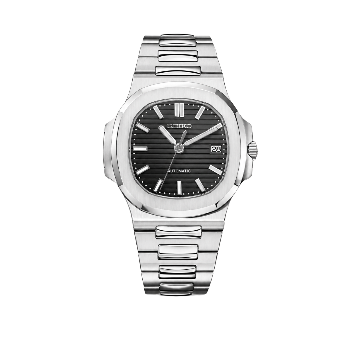 Seiko Mod Nautilus - Midnight Steel watch