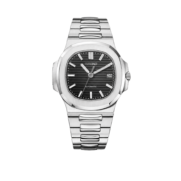 Seiko Mod Nautilus - Acier Minuit