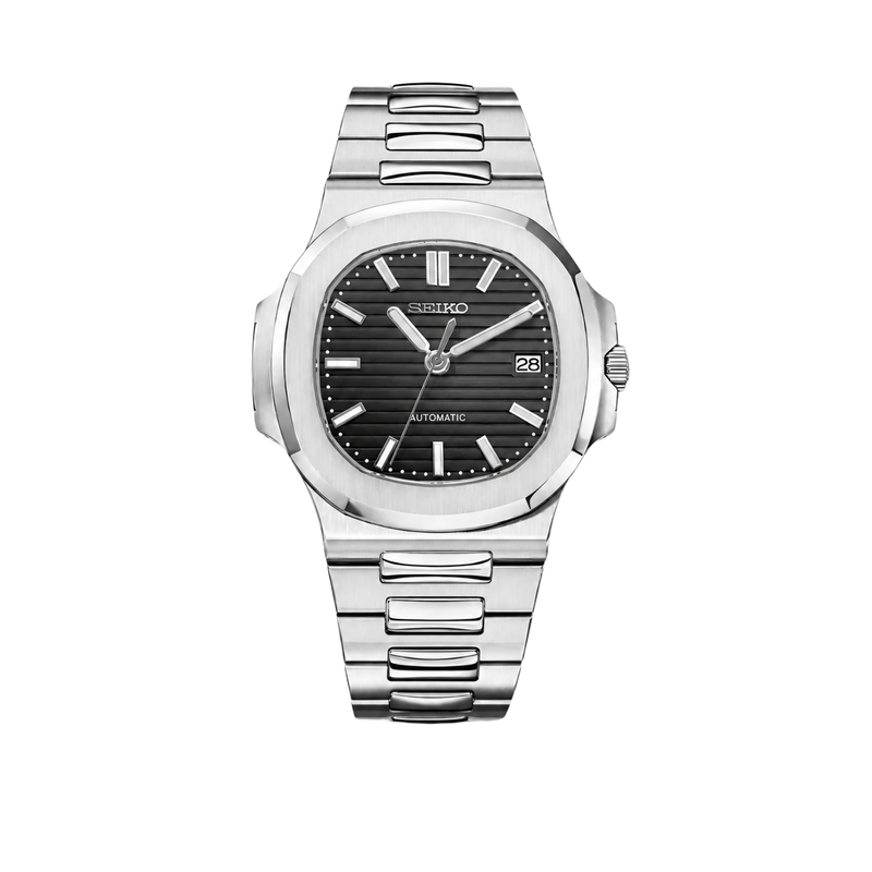 Seiko Mod Nautilus - Midnight Steel watch