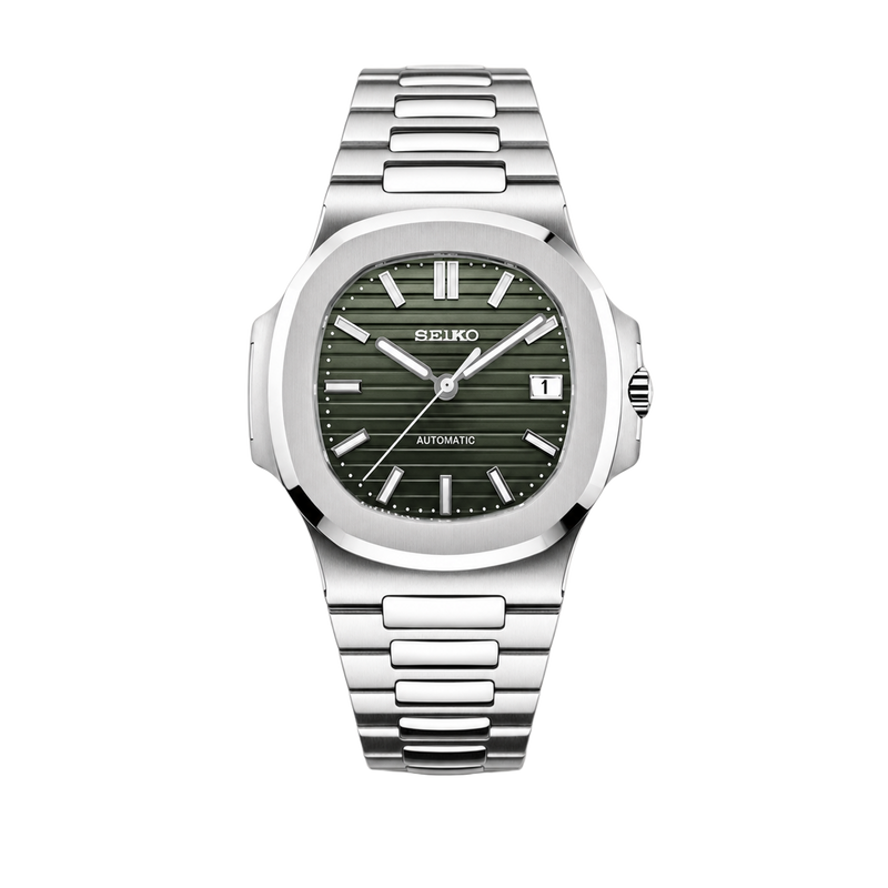 Seiko Mod Nautilus - Olive Grove watch