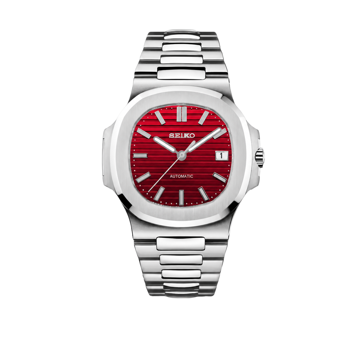 Seiko Mod Nautilus - Red Velvet watch