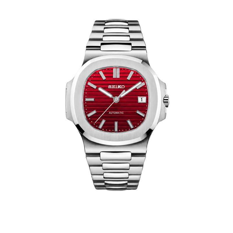 Seiko Mod Nautilus - Red Velvet watch