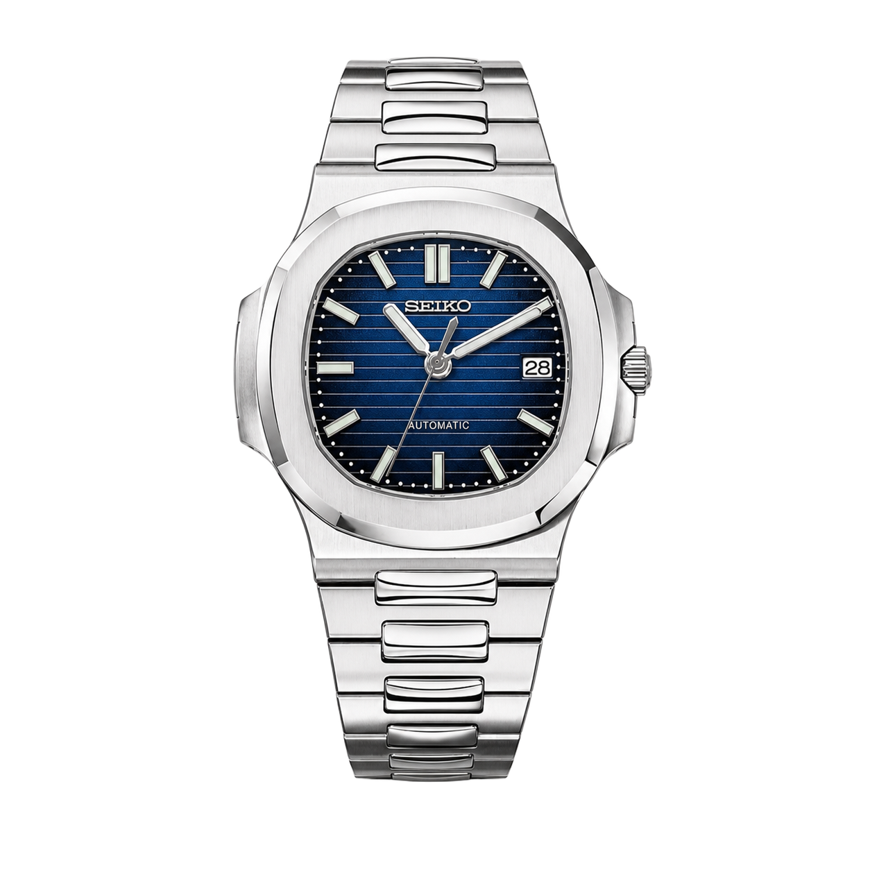 Seiko Mod Nautilus – Deep Blue watch