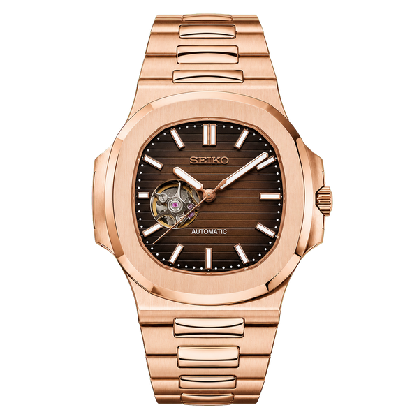 Seiko Mod Nautilus – Rose Gold Chocolate