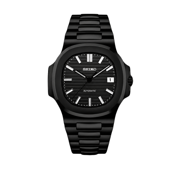 Seiko Mod Nautilus Stealth Black – Full Black Edition