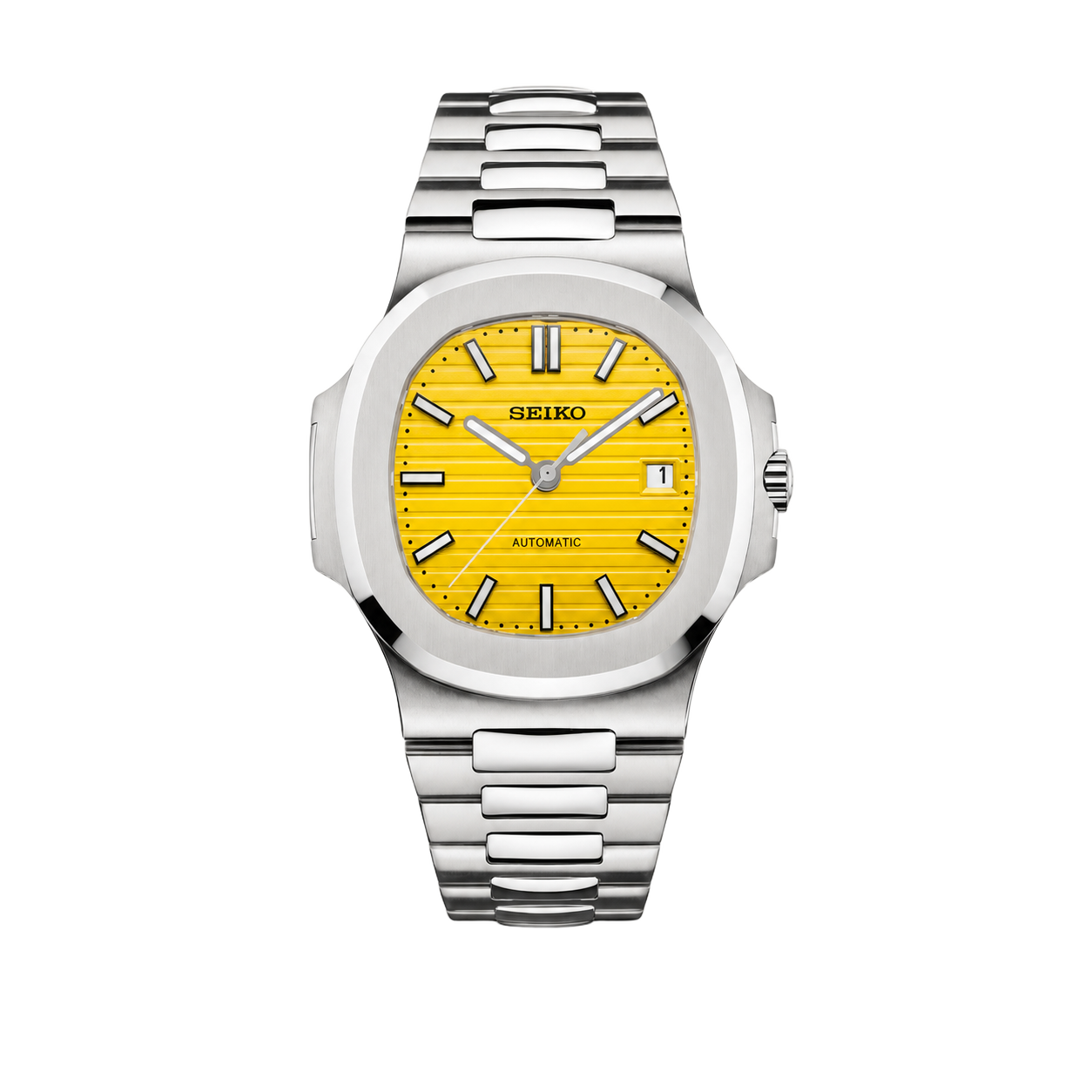 Seiko Mod Nautilus - Sunburst Yellow watch