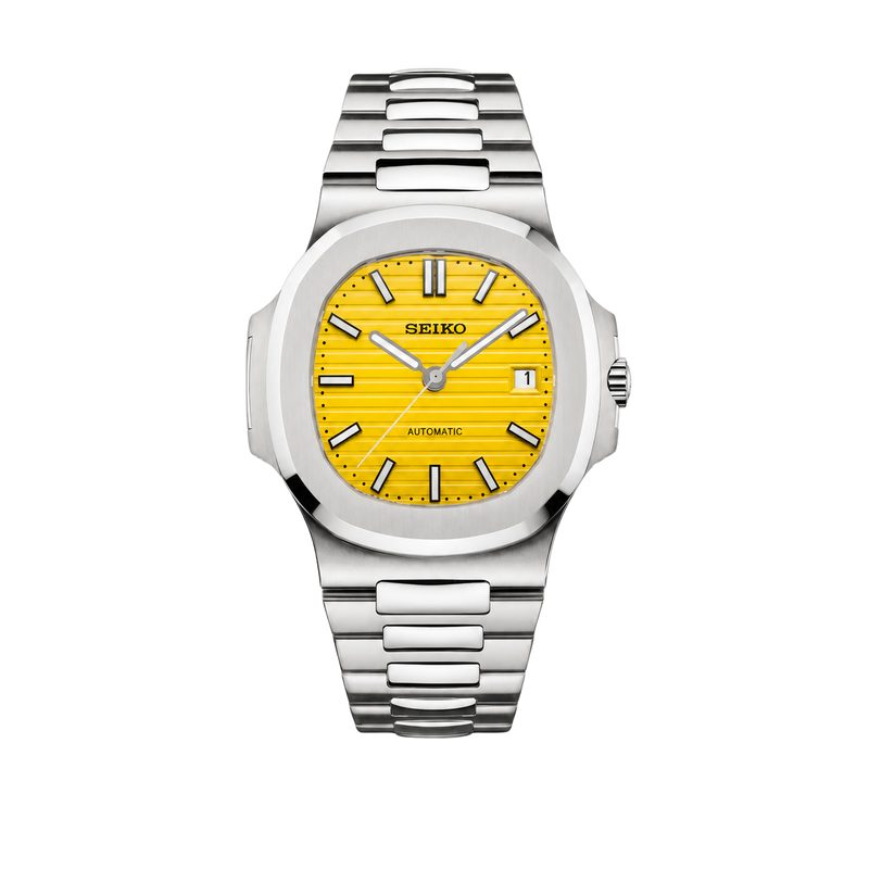 Seiko Mod Nautilus - Sunburst Yellow watch
