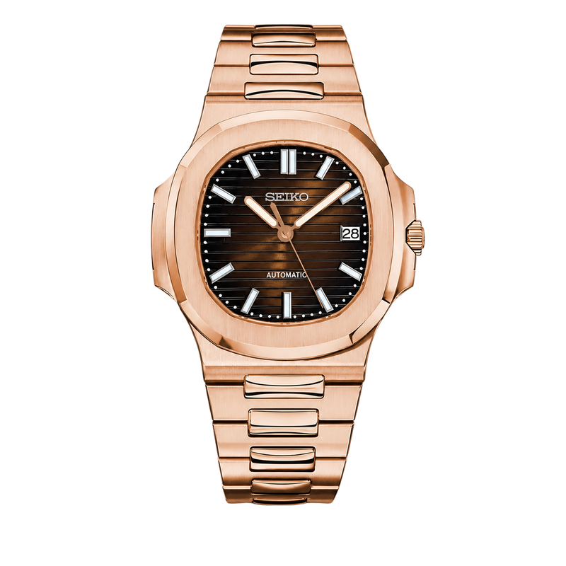 Seiko Mod Nautilus – Rose Brown Dial watch