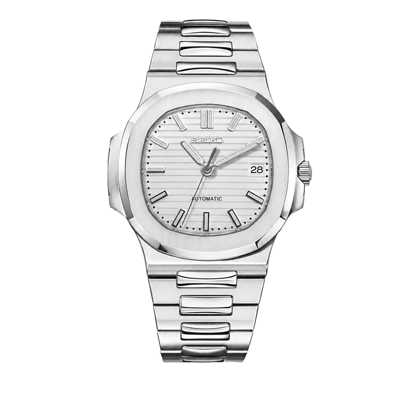Seiko Mod Nautilus – White Racer Dial watch
