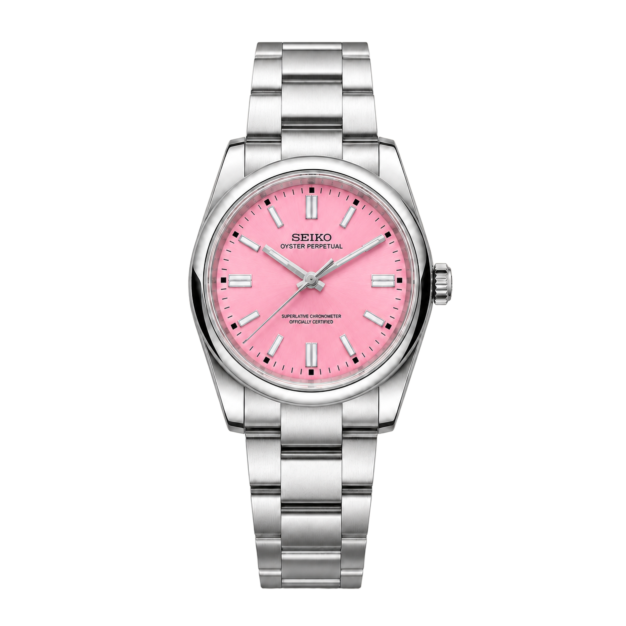 Seiko Mod Oyster Perpetual – Candy Pink watch
