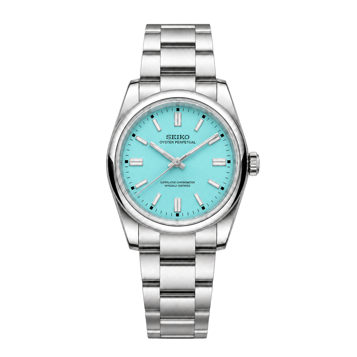 Seiko Mod Oyster Perpetual – Tiffany Blue watch