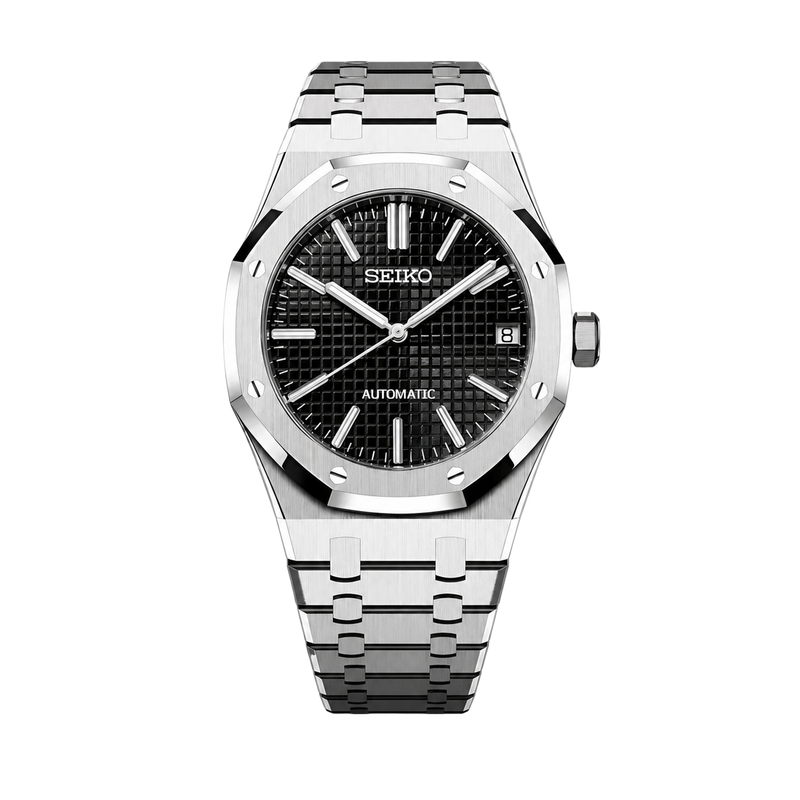 Seiko Mod Royal Oak - Black Dial watch