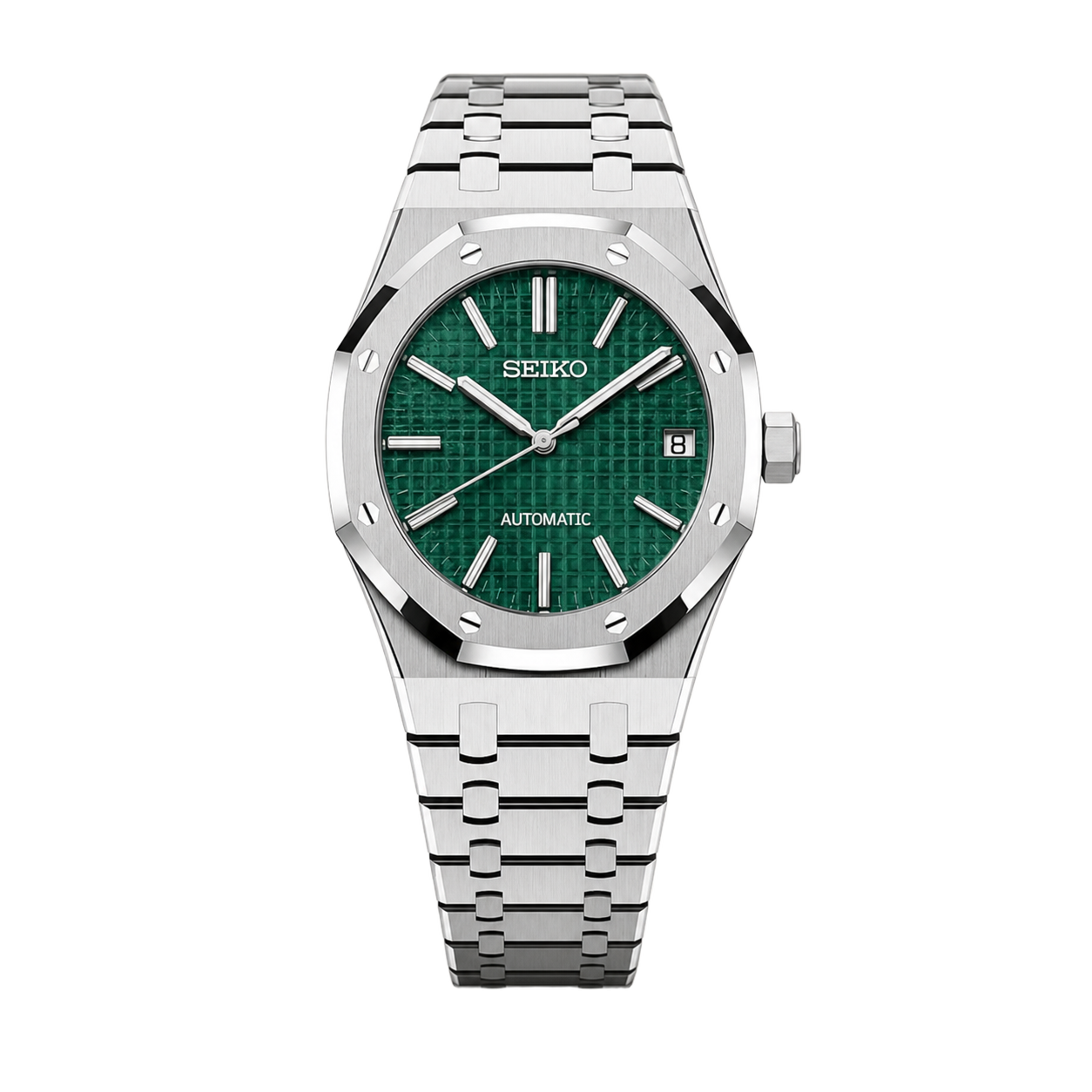 Seiko Mod Royal Oak - Green Tapisserie Dial watch