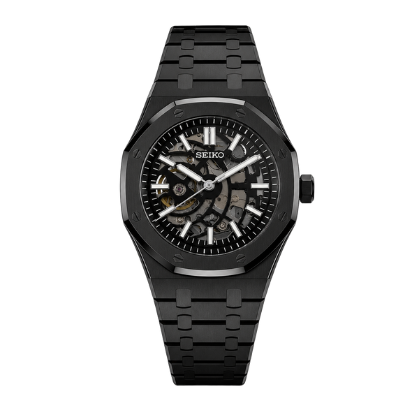 Seiko Mod Royal Oak – Cadran Squelette Noir