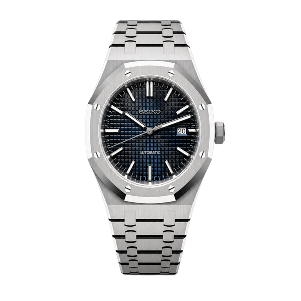 Seiko Mod Royal Oak Blue Grid Dial