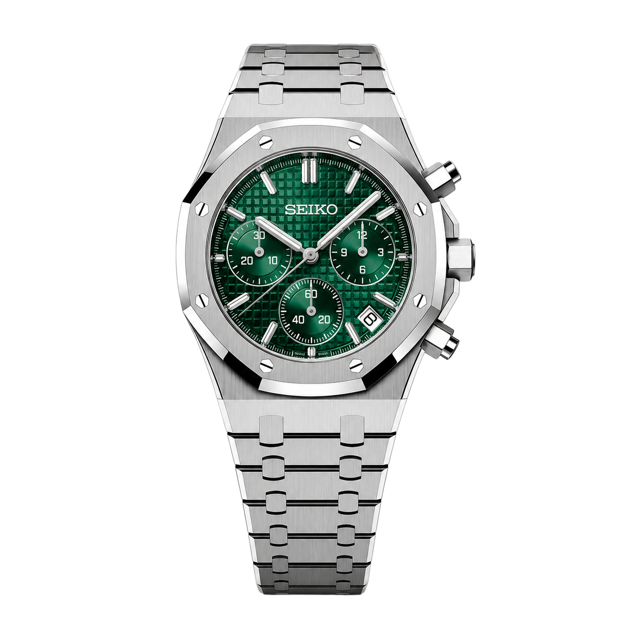 Seiko Mod Royal Oak Chronograph – Emerald Green watch