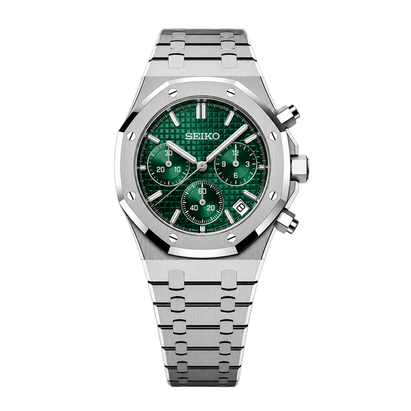 Seiko Mod Royal Oak Chronograph – Emerald Green