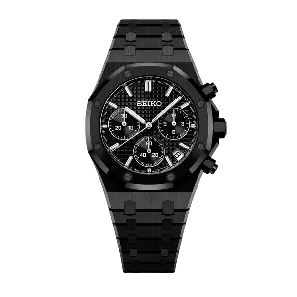 Seiko Mod Royal Oak Chronograph – Full Black Edition