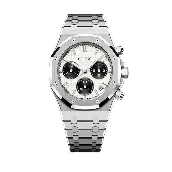 Seiko Mod Royal Oak Chronograph Panda Dial