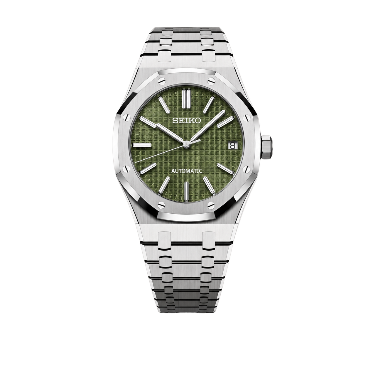 Seiko Mod Royal Oak – Olive Green Dial watch