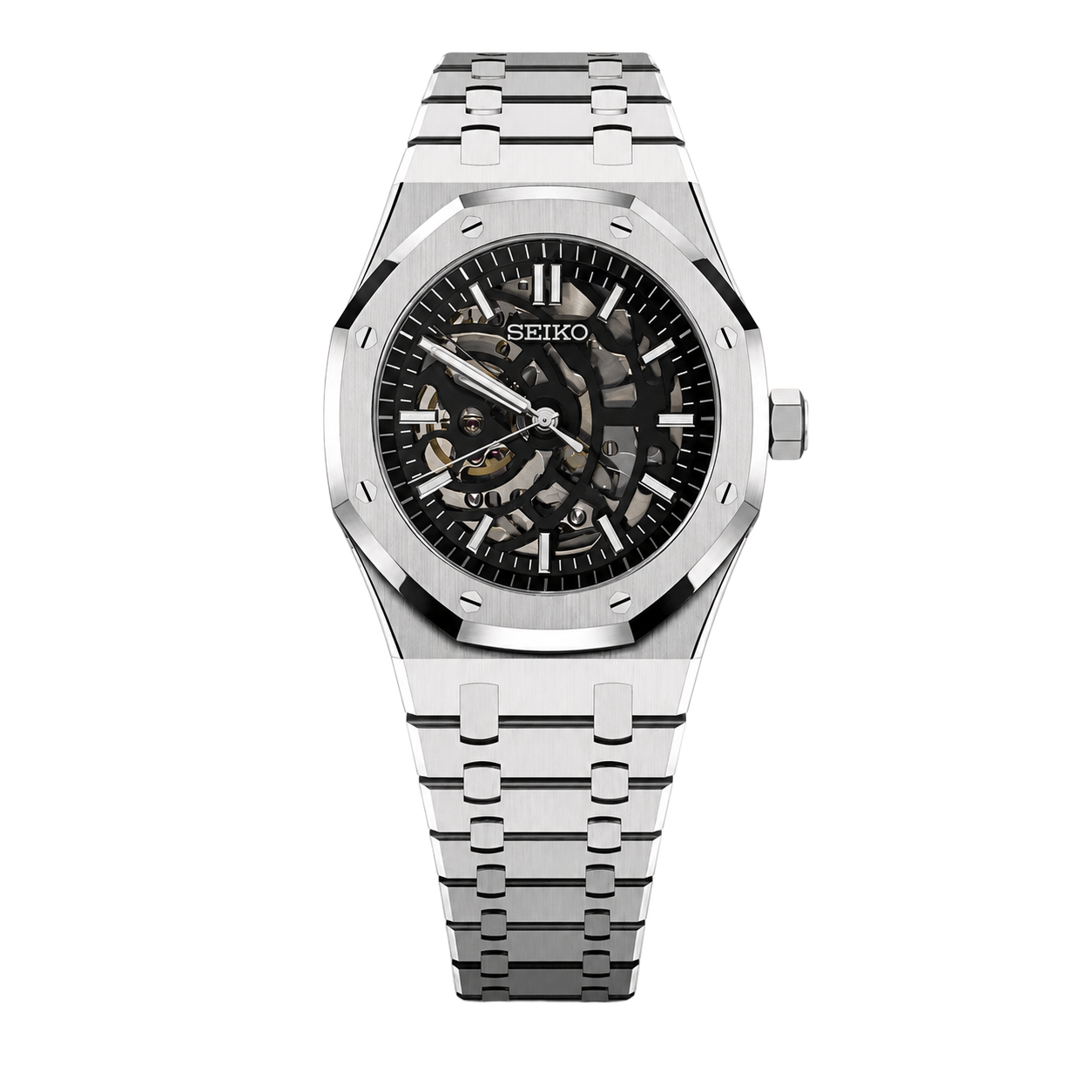 Seiko Mod Royal Oak – Skeleton Dial watch