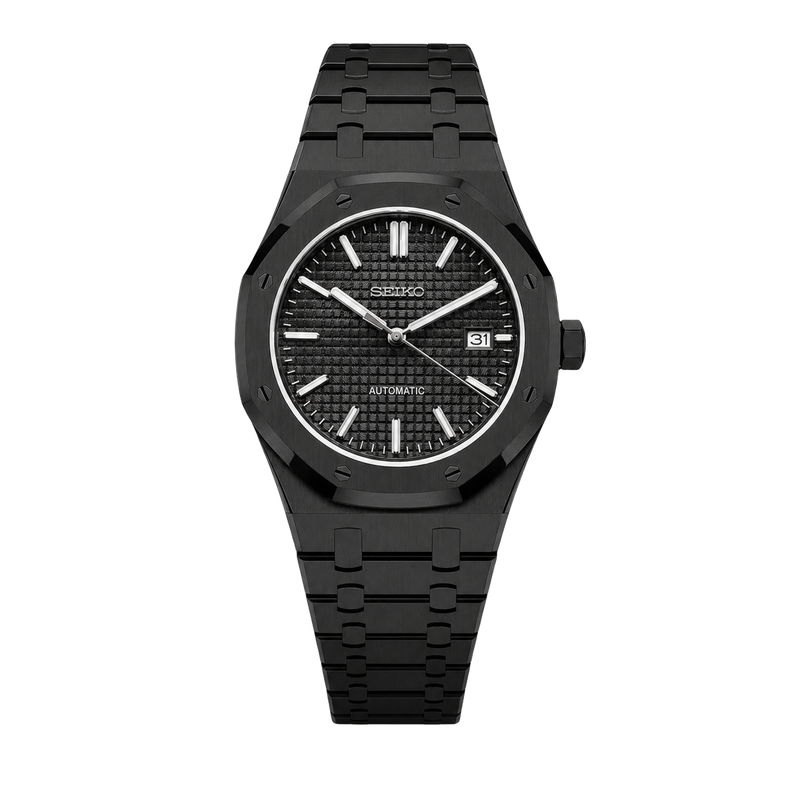 Seiko Mod Royal Oak – Stealth Black Dial watch