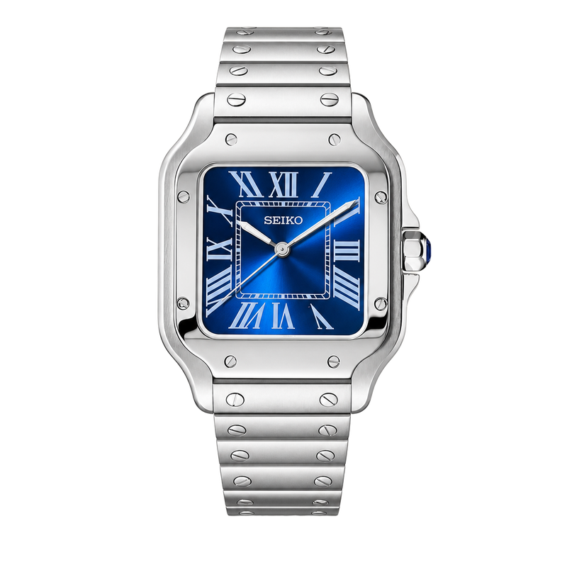 Seiko Mod Santos – Blue Dial watch
