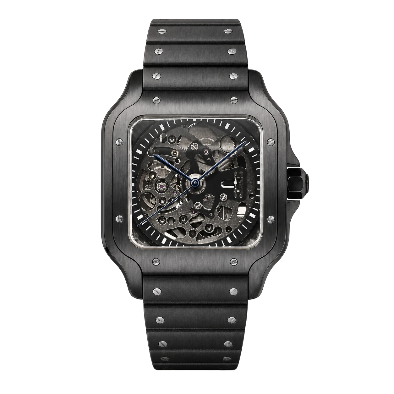 Seiko Mod Santos – Black Skeleton watch