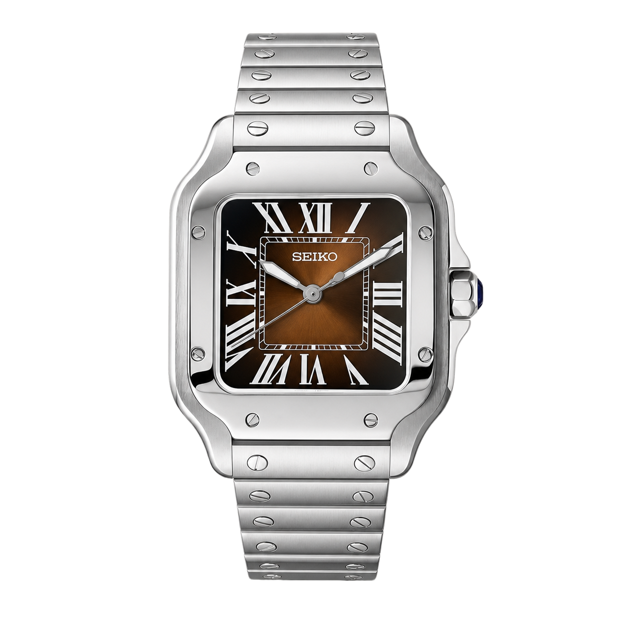 Seiko Mod Santos – Brown Dial watch