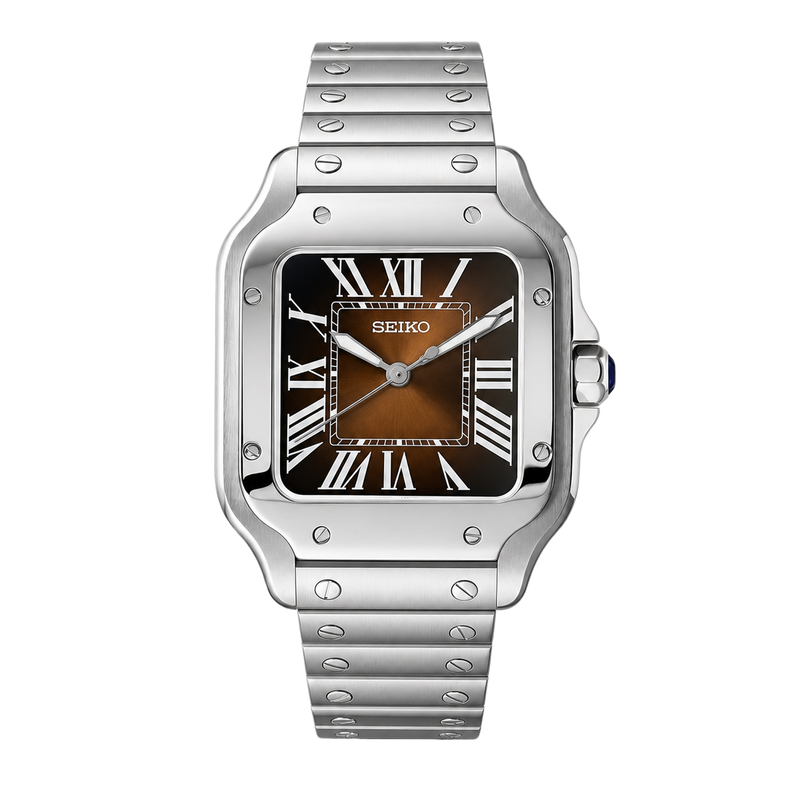 Seiko Mod Santos – Brown Dial watch
