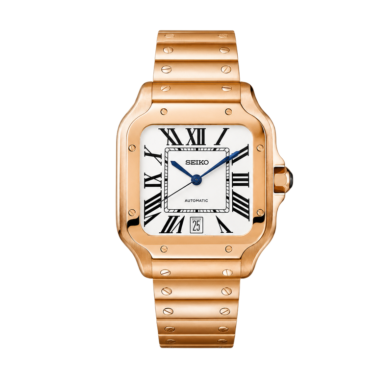 Seiko Mod Santos – Full Rose Gold watch