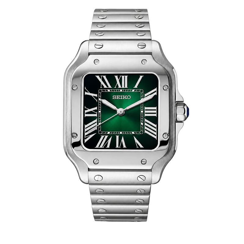 Seiko Mod Santos – Green Dial watch