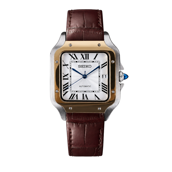 Seiko Mod Santos – Two-Tone Brown Leather